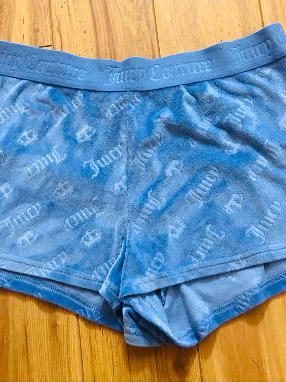 Juicy Couture Light Blue Velour Sleepwear Top